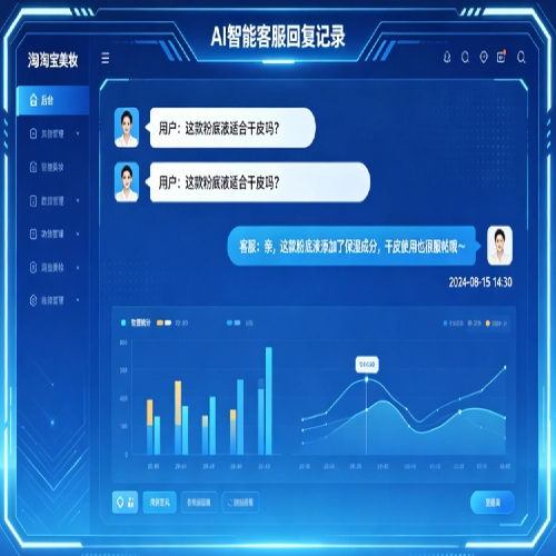 淘宝美妆店铺搭载旺商聊 AI 客服，夜间流量不再流失